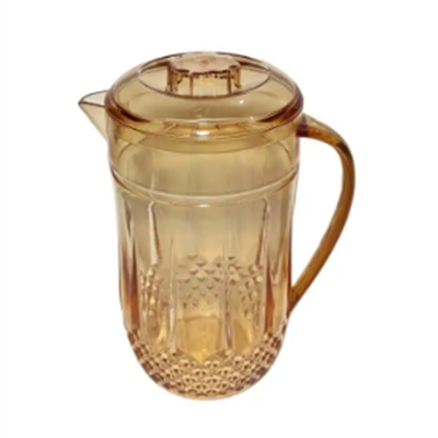 Picture of 1 pcs Transparent Premium Crystal Water Jug - 2L golden and clear Design 2