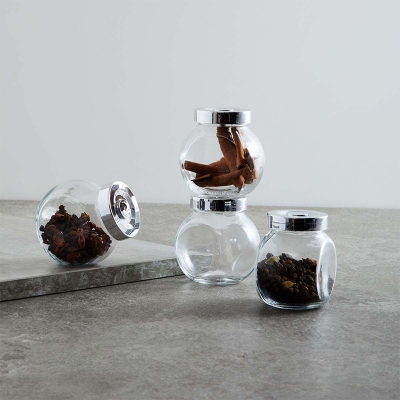 Picture of Home Centre Spinel-Elfin Solid Transparent Spices Glass Jar - 7 cm L x 8 cm H