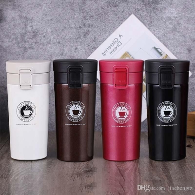 Picture of 380ml Double Stainless Steel Coffee Mug Leakproof Thermos Cup Travel Thermal Cup Water Bottle Vacuum Tumbler