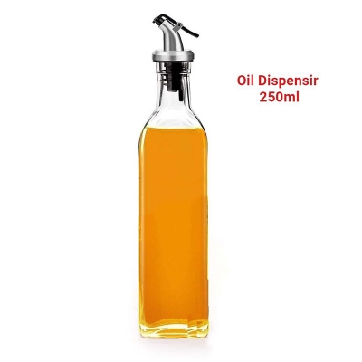 Picture of 1 pcs 250ml oil bottle and oil dispensir clear color and multicolor dispensir for kitchen uses oil dispensir