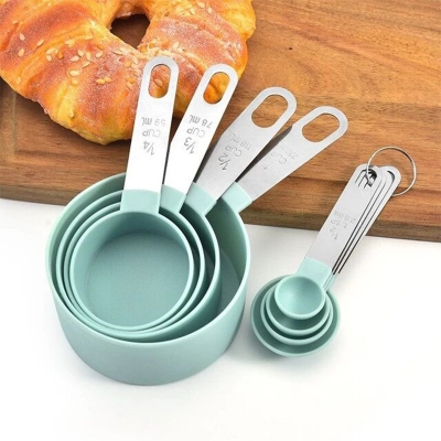 Picture of Baking Tools Kitchen Measuring Spoon Set Stainless Steel Handle Cup With Scale Gadgets