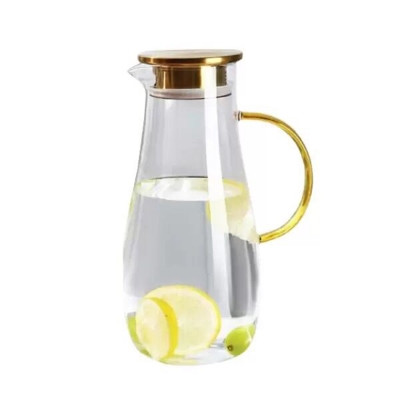 Picture of 1 pcs Clear 10.5 Inch Big size Borosilicate Glass Water Juice Jug 2000ML GPH76