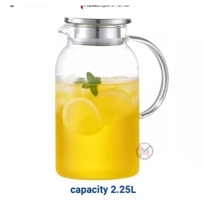 Picture of large size GLASS PITCHER , Heat-Resistant Pitcher GPH 603-2Y,2.52L - Kitchen & Dining glass pitcher