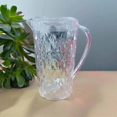 Picture of Classic Diamond Water Jug - 2.25L, Transparent Acrylic Plastic, 1 Piece