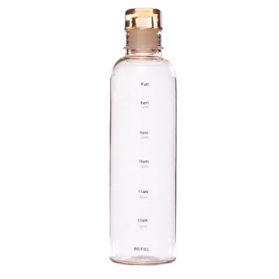 Picture of Transparent 500ML Glass Water Cup with Time Scale, Small Mouth Drinking Bottle