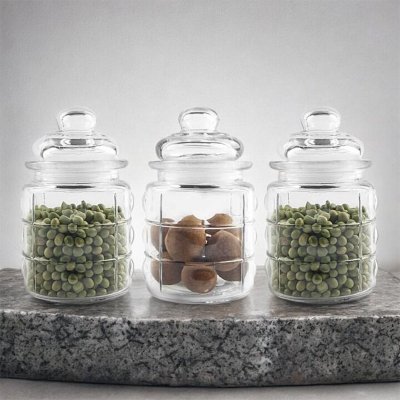 Picture of Home Centre Glass Spice Storage Jars - Set of 3, 300 ml
