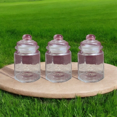 Picture of 3pcs 300 ml Home Centre Glass Jars with Lids
