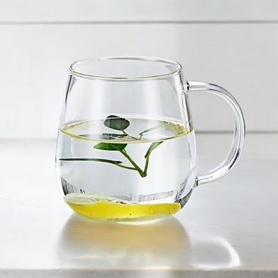 Picture of 490ml Borosilicate Glass Coffee Mug - CB, GPB27/L1, Lightweight, Fireproof, Heat Resistant for Oven, Ideal for Hot & Cool Drinks (1PC).