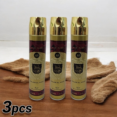 Picture of 3 Pcs Combo Ahlam AL Arab Room Spray - 300ml Fresh Floral Woody Air Freshener - Ideal for Indoor Spaces