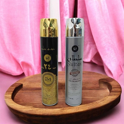 Picture of 2 pcs Combo Oud and Sultan 300ml Air Freshener Room Spray - Fresh Floral Woody Home Fragrance for Indoor Use - 1pcs 300ml Spray for a Pleasant and Inviting Atmosphere
