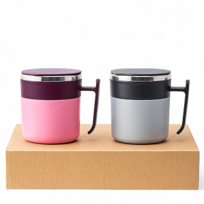 Picture of 1 pcs Insulated Stainless Steel Travel Mug with Lid & Handle