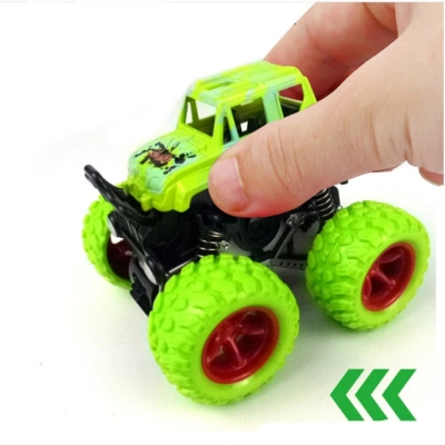 Picture of Khilona Craft Unbreakable Push and Go Toy 4 Wheel Friction Powered Mini Rock Monster Truck/Car - Drive Vehicles Toys for Children with Big Rubber Tires (1 pcs) #