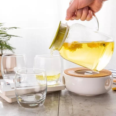 Picture of Jug Glass Pitcher Glass Pot Glass Pot Pitcher Heat Resistant Wheat Tea Hammer Pattern Jug Glass Pitcher Fashionable Wheat Tea Pot Ice Tea Pot Jug Design Present