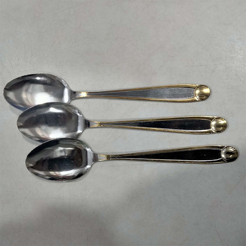 Picture of (Set of 6) txc golden color 18 cm Brand new Stainless Steel Desert Tea spoon,6 pcs set, Silver 18cm