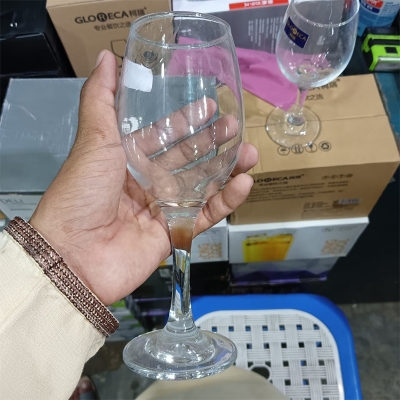 Picture of 6 pcs set Coke Glasses round, Long Stem, Thin Rim, Lead-Free Crystal, Hand Blown, 18-Ounces,