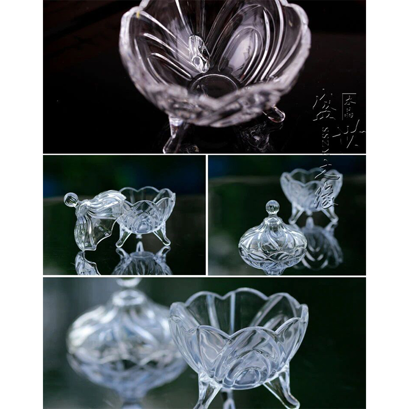 Picture of Big size European Style Candle Hodler Special Glassware Crystal Glass Candy Cup Transparent Candy Cans Candles Making Supplies