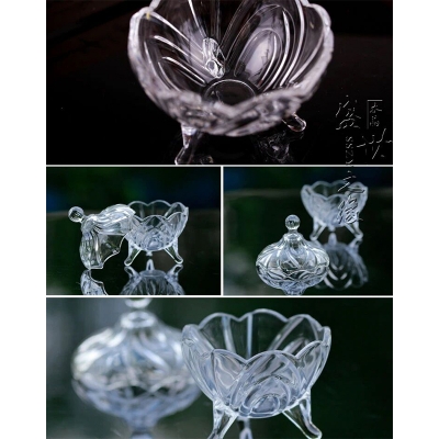Picture of Big size European Style Candle Hodler Special Glassware Crystal Glass Candy Cup Transparent Candy Cans Candles Making Supplies