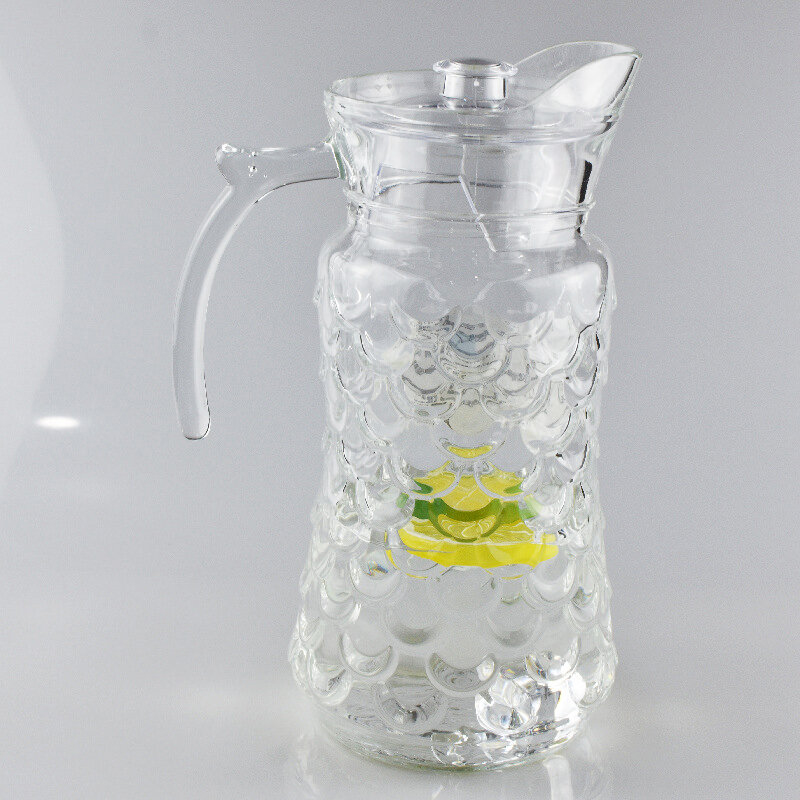 Picture of 1 pcs Glass Water Juice Jug with Lid 1.7L capacity Y-34