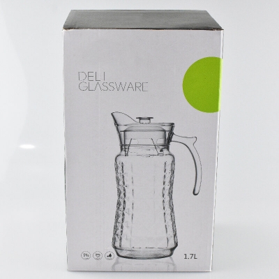 Picture of 1 pcs Glass Water Juice Jug with Lid 1.7L capacity Y-33