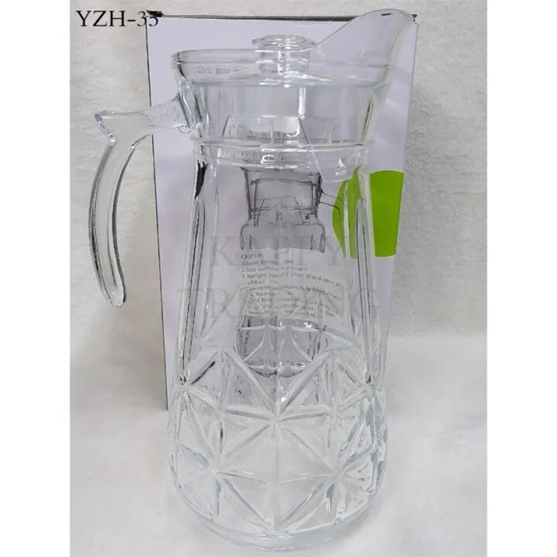 Picture of 1 pcs Glass Water Juice Jug with Lid 1.7L capacity Y-35