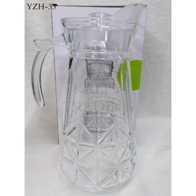 Picture of 1 pcs Glass Water Juice Jug with Lid 1.7L capacity Y-35