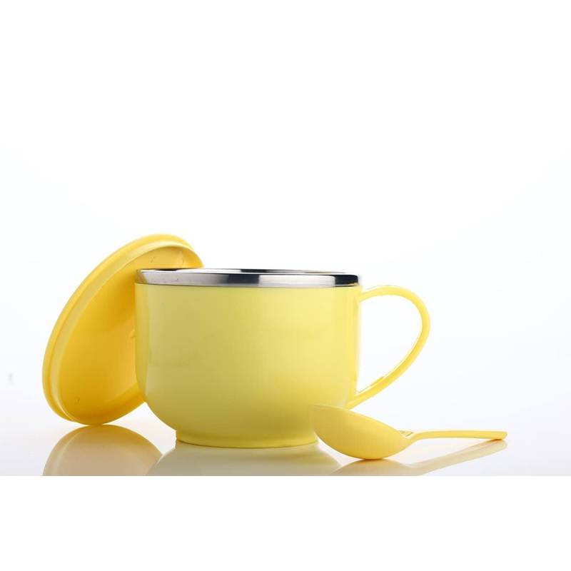 Picture of Maggi & Soup Bowl Set with Spoon with Lid, Handle,Spoon Holder, Stainless Steel Soup-tok Container, Bowl and Spoon Set, Food Container Pack of 1