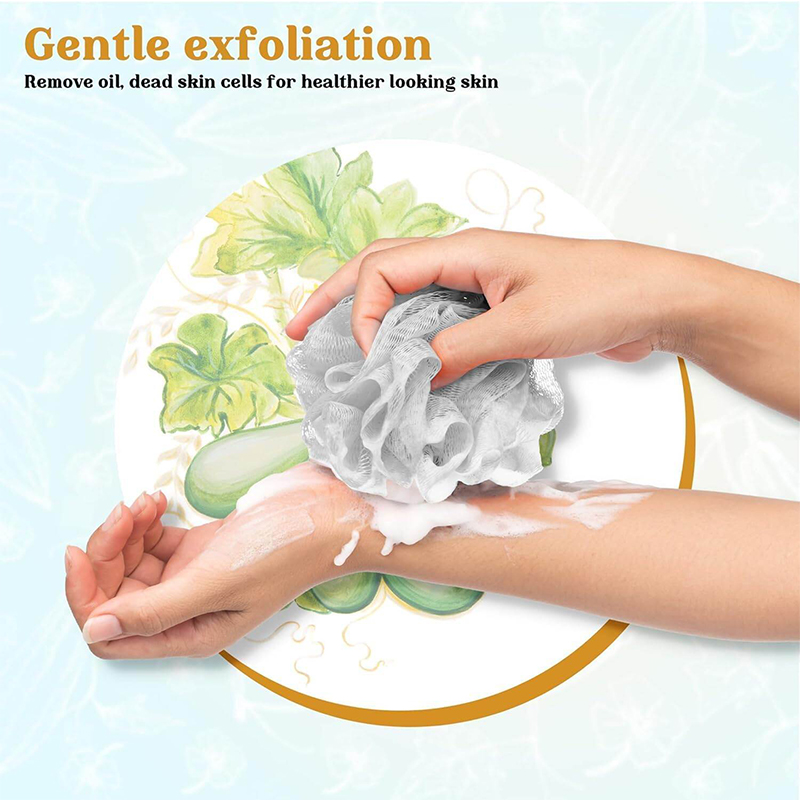 Picture of 1 pcs Soft Mesh Bath Sponge Balls Loofah Cleaning Brush Shower Sponge Body Cleanser Exfoliating Scrubbers Bathroom Supplies