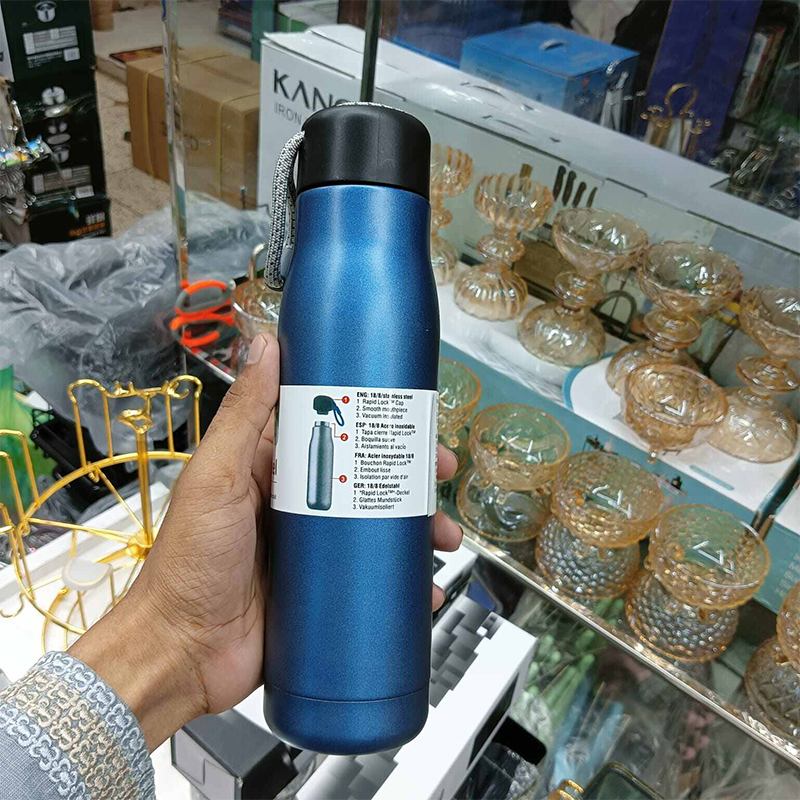 Picture of Water Bottles with Portable Lid, BPA Free, Hydro Insulated Thermal Flask for Hot or Cold Drinks 500 ML - Stainless Steel Metal Reusable Water Bottle