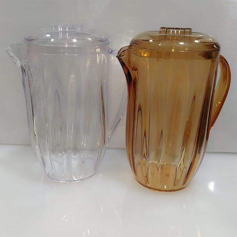 Picture of 1 pcs Transparent Premium Crystal Water Jug - 2L golden and clear