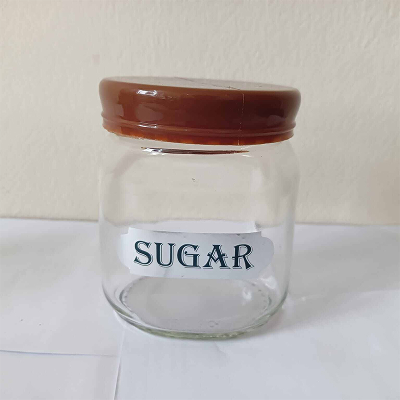 Picture of 2 pcs set mini glass sugar and coffee pot set glass pot set coffee color