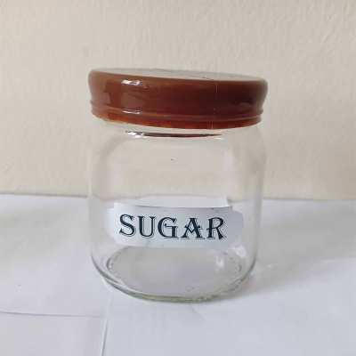 Picture of 2 pcs set mini glass sugar and coffee pot set glass pot set coffee color