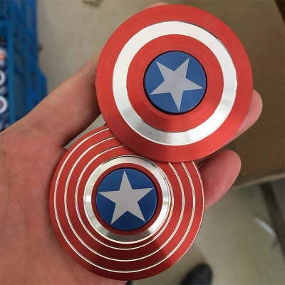 Picture of 1 pcs Fidget Aluminum Shield Set Hand Spinner red and blue