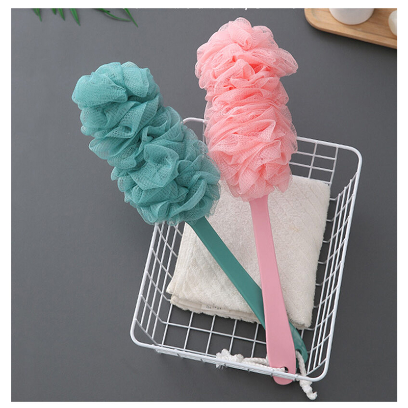 Picture of Long Handle Hanging Soft Mesh Back Body Bath Shower Scrubber Brush Sponge for Bathroom Shower Brush