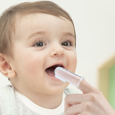 Picture of 1 pcs Baby Toothbrush Infant Silicone Finger Brush Kids Rubber Cleaning Brush Massager Set for Baby Boys Girls Teet hbrush Dental Care