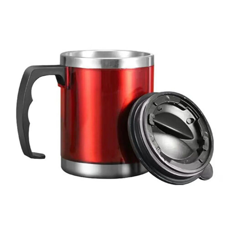 Picture of Durable With Lid Stainless Steel Double-Wall Travel Mug Insulated Bottle Coffee Tea Flask's Cup Vacuum Cup