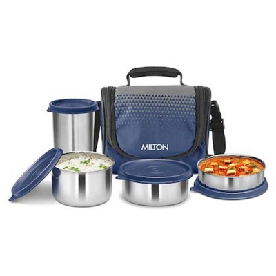 Picture of Milton Tasty 3 Stainless Steel Combo Lunch Box With Tumbler, 1200 ML
