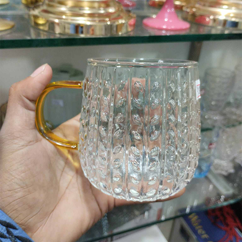 Picture of 1 pcs fireproof Glass Cold Coffee Cup Retro Mug Transparent Water Tea Drinkware Milk Juice Mugs Cup Tumblers