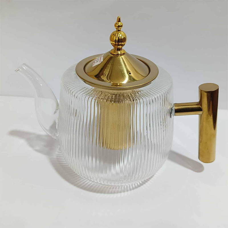 Picture of Stainless Steel Inner infusher Glass Tea Pot, Kung Fu Tea Maker, Household Water Kettle fireproof glass ketlee