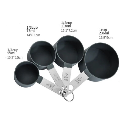 Picture of Baking Tools Kitchen Measuring Spoon Set Stainless Steel Handle Cup With Scale Gadgets