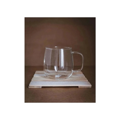 Picture of 1 pcs plain style Heat-resistant Glass Cup Coffee Cup With Handle Tea Milk Drink Mug Household Home Drinkware 490ml capacity