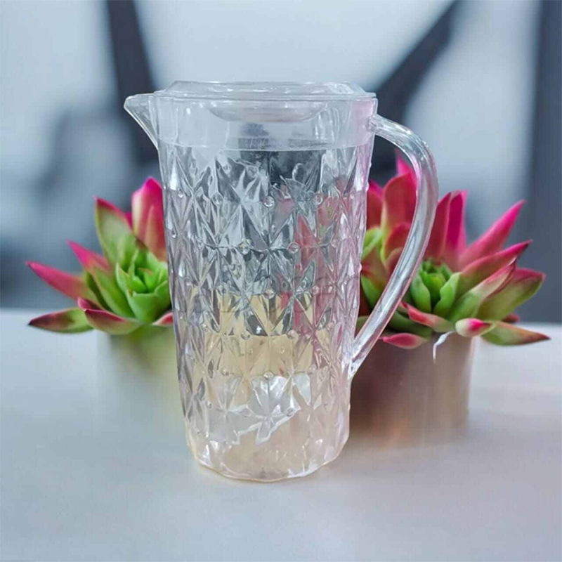 Picture of Classic Diamond Water Jug - 2.25L, Transparent Acrylic Plastic, 1 Piece
