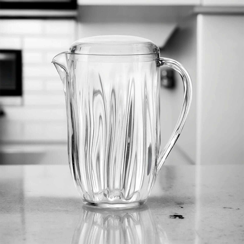 Picture of Transparent Crystal Water Jug - 2L Capacity, Zam Zam Plastic, Clear Color, Classic Design