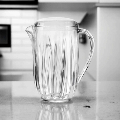 Picture of Transparent Crystal Water Jug - 2L Capacity, Zam Zam Plastic, Clear Color, Classic Design