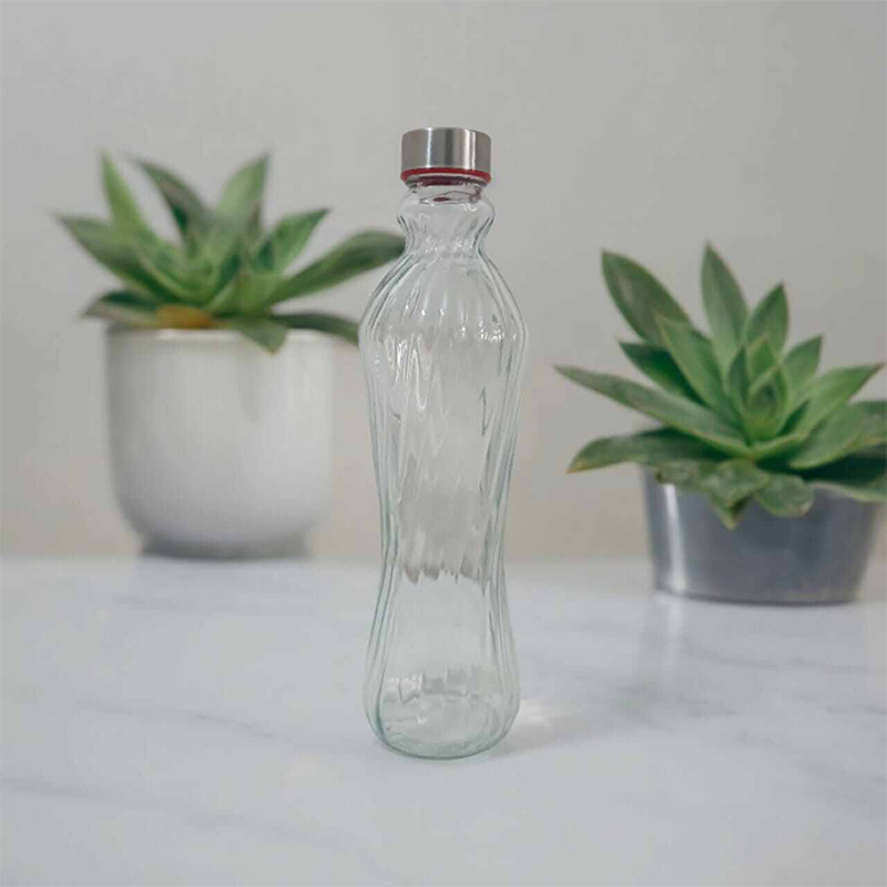 Picture of Clear Color 1 Liter High Quality Glass Water Bottle, Long Drinking Bottle, 1000ml