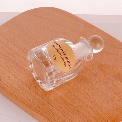 Picture of 100ml Fragrance Bottle French Style Mini Storage Decor Glass Jar