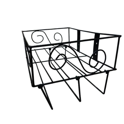 Picture of Elegant Black Metal Wall Mounted Quran Stand and Jaynamaz Shelf – Features 3 Jaynamaz Hangers – Perfect for Quran Sharif Display and Prayer Needs – Sturdy and Practical Design for Home or Mosque – Quran Sharif Rack.
