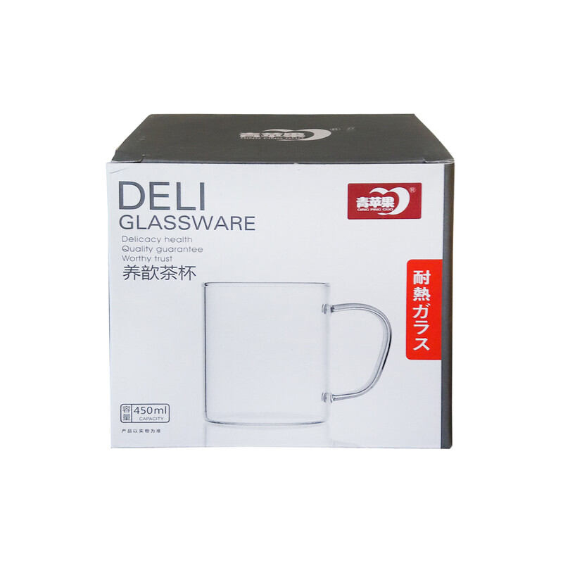 Picture of 450ml Clear Borosilicate Mug - GPB19, Lightweight, Heat Resistant, Fireproof for Oven Use, Perfect for Beverages (1pc).