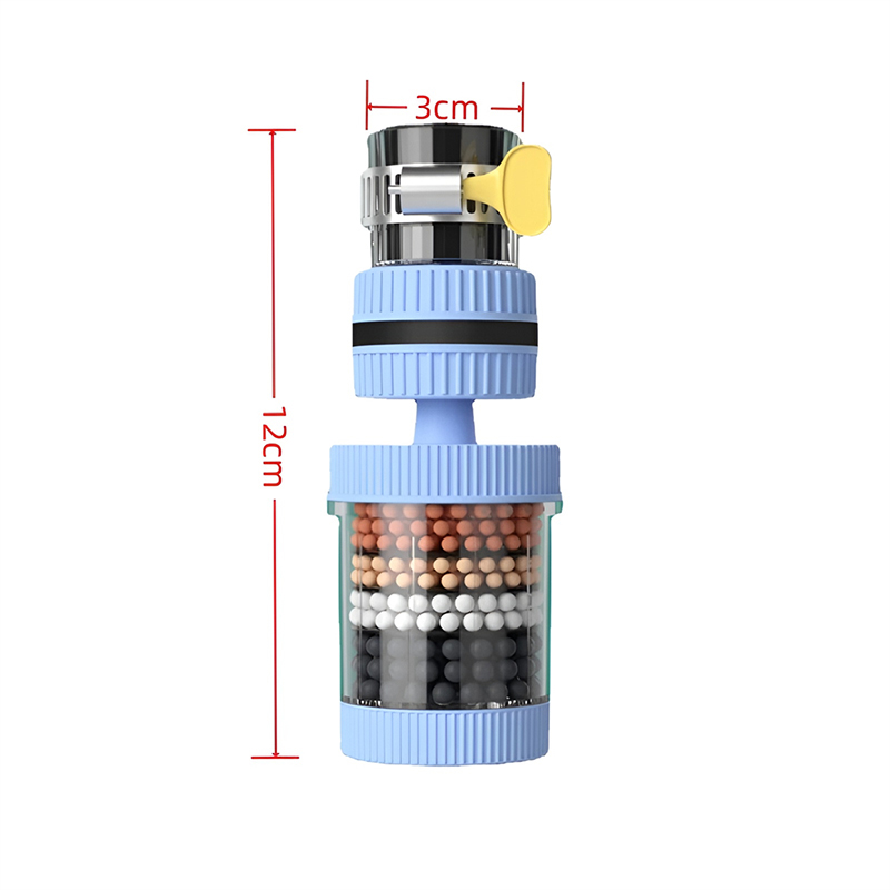 Picture of 1 pcs activated carbon 6 Layers Water Filter Tap Purifier 360Degree Rotation Water Saving Bubbler Universal Faucet Tap Filter for Home Kitchen Bathroom