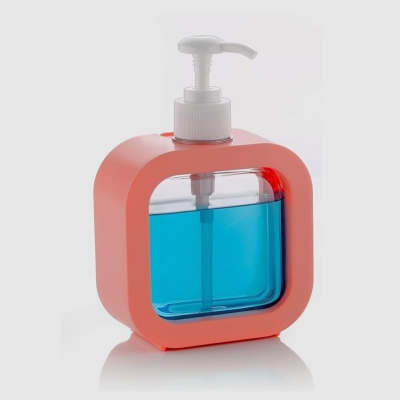 Picture of 1 pcs 300 ml Square Plastic Refillable Liquid Soap Dispense