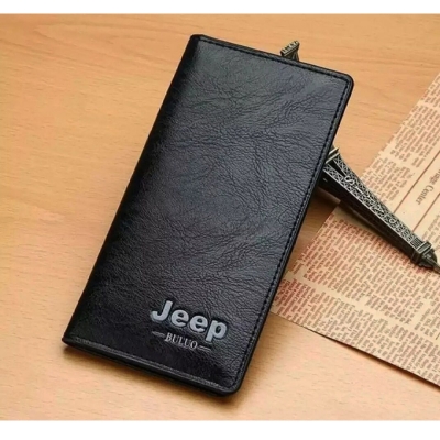Picture of Jeep Black Artificial Leather Long Wallet for Men (Black)